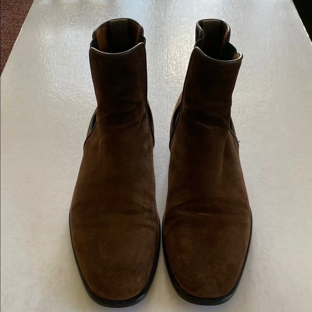 AQUATALIA Men’s Brown Suede Leather Chelsea Boots Size 9.5. Made in Italy AQUATALIA Men main image 2